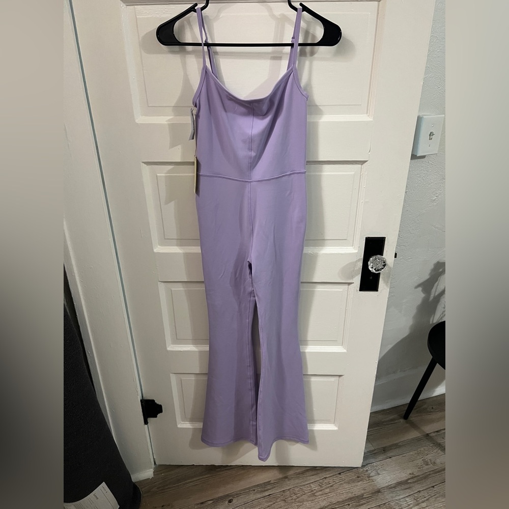 NWT Wilfred free Divinity Kick Flare Jumpsuit size small in LAVANDIN
